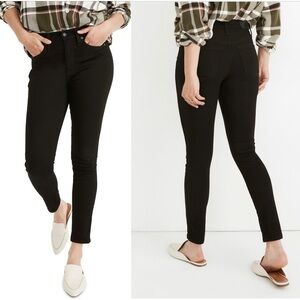 Madewell 10-inch High Waist Skinny Jeans In Black Frost Size 24 NWT